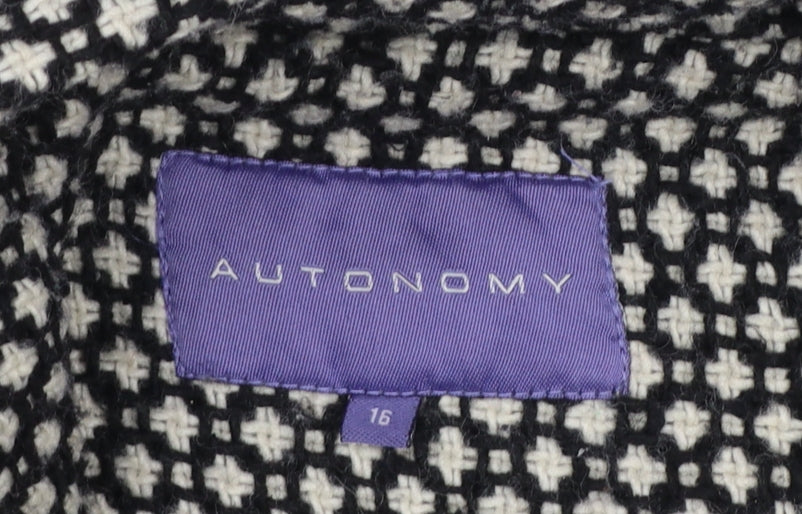 Womens UK Size 16 Autonomy Black Duffle Coat