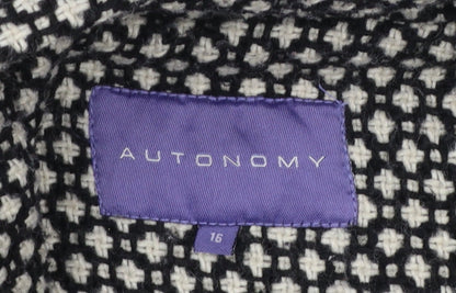 Womens UK Size 16 Autonomy Black Duffle Coat