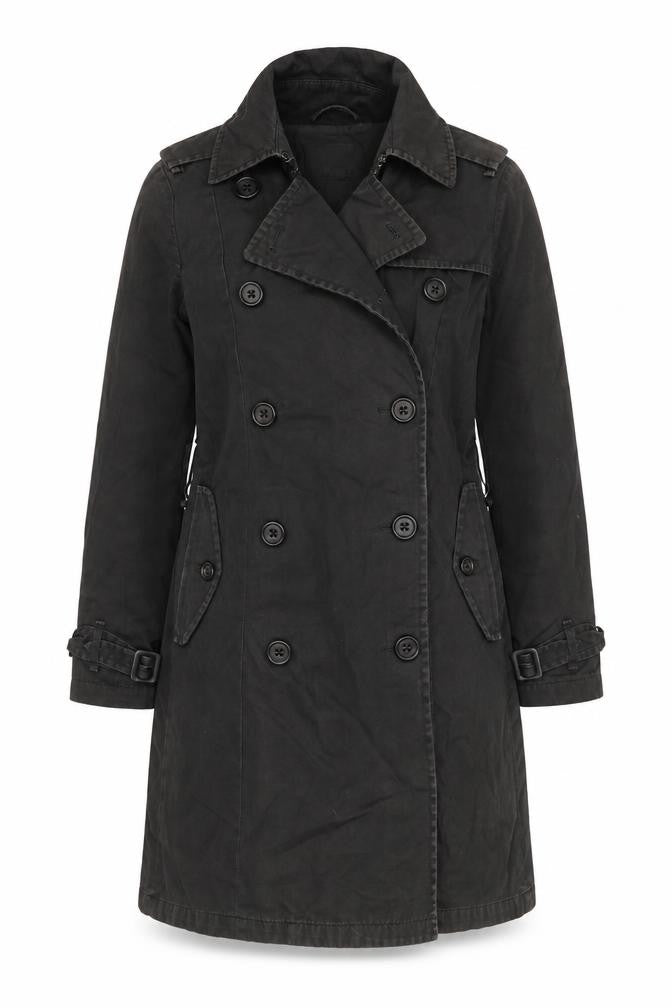 Womens UK Size 8 Gap Black Trench Coat