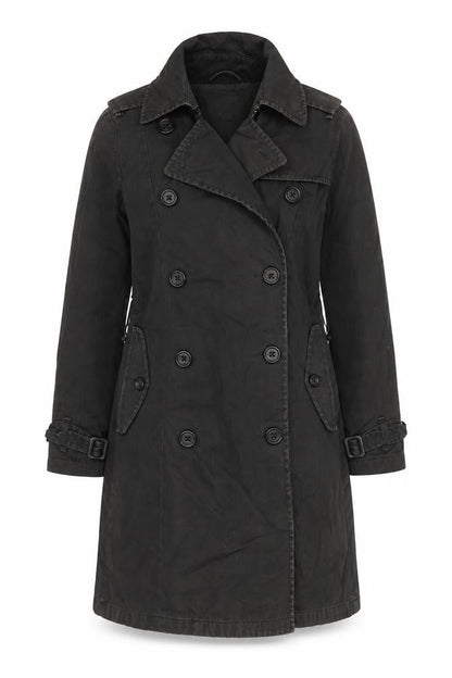 Womens UK Size 8 Gap Black Trench Coat