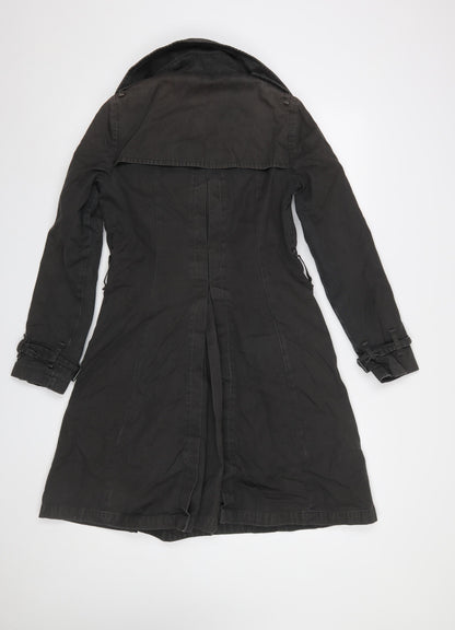Womens UK Size 8 Gap Black Trench Coat