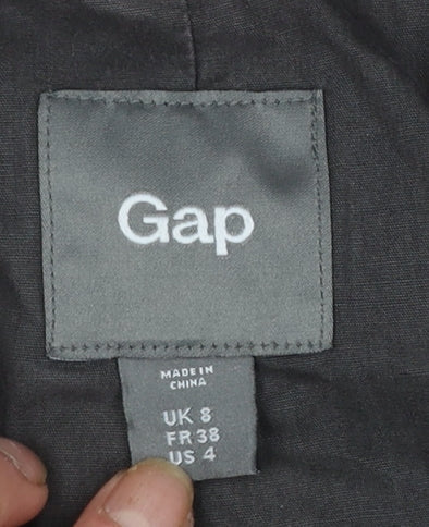 Womens UK Size 8 Gap Black Trench Coat