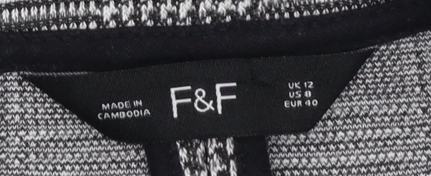 Womens UK Size 12 F&F Regular Grey Blazer