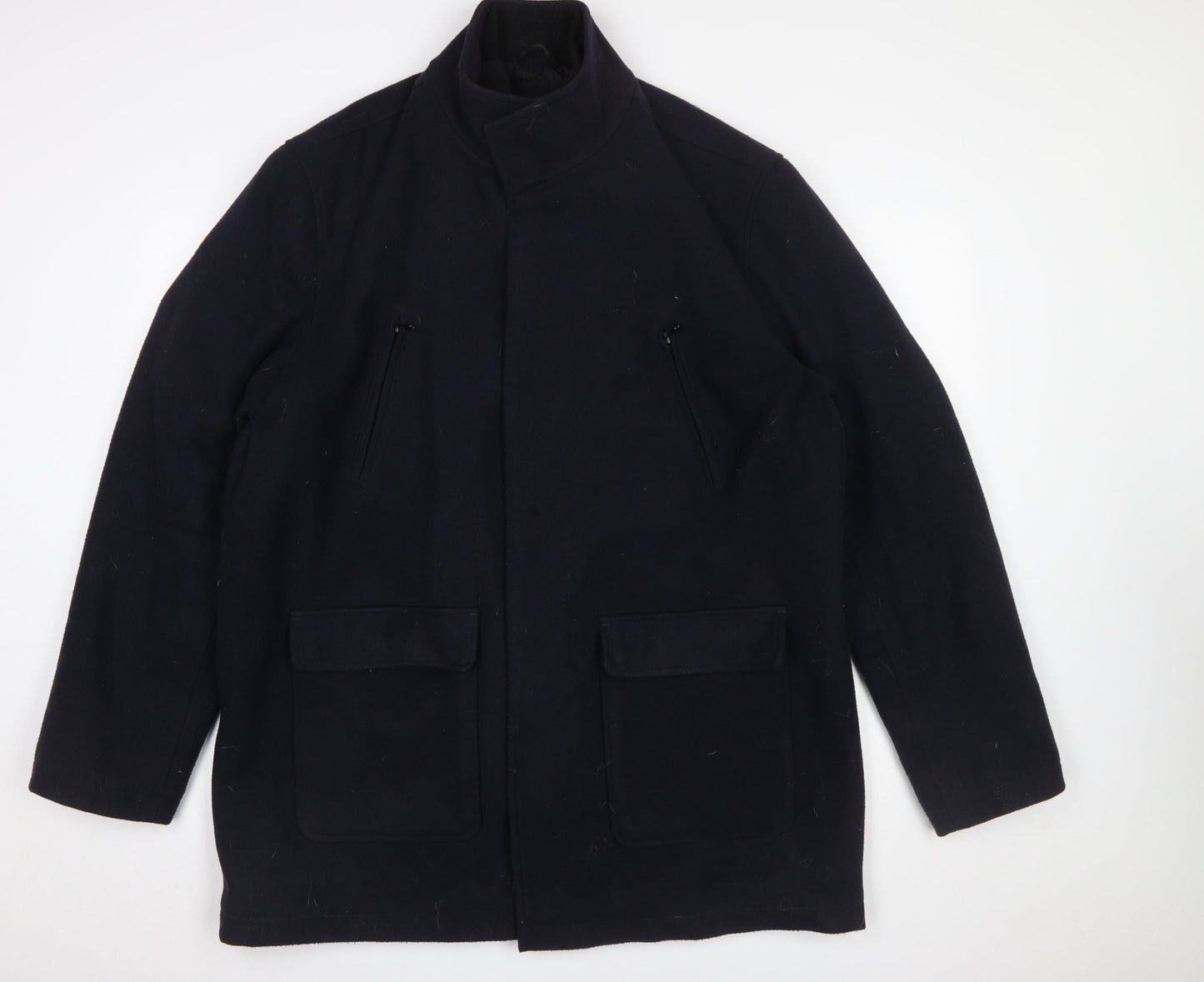 Mens UK Size XL Tokyo Laundry Black Overcoat