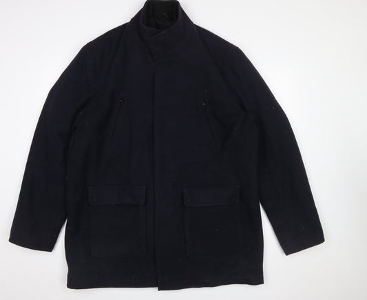 Mens UK Size XL Tokyo Laundry Black Overcoat