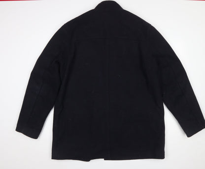 Mens UK Size XL Tokyo Laundry Black Overcoat