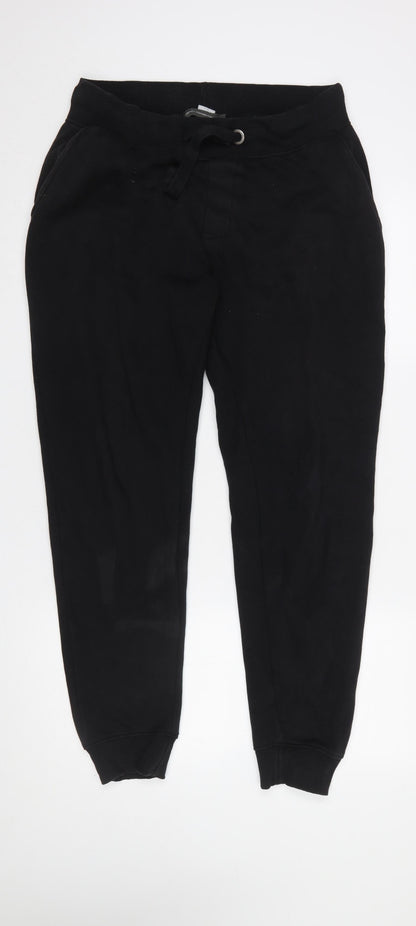 Mens UK Size M French Connection Regular Fit Jogger Black Trousers