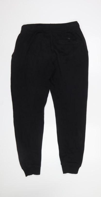 Mens UK Size M French Connection Regular Fit Jogger Black Trousers