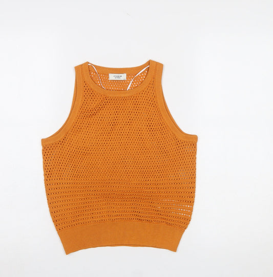 Womens UK Size XS JACQUELINE de YONG Orange Camisole Tank