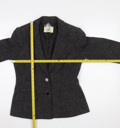 Womens UK Size 10 Viyella Regular Grey Blazer