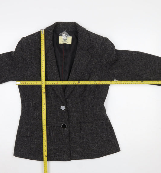 Womens UK Size 10 Viyella Regular Grey Blazer