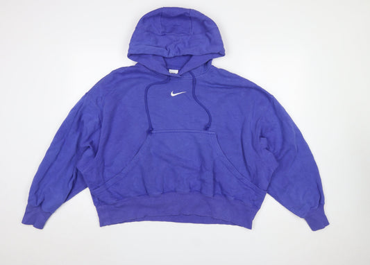 Womens UK Size S Nike Purple Pullover Hoodie