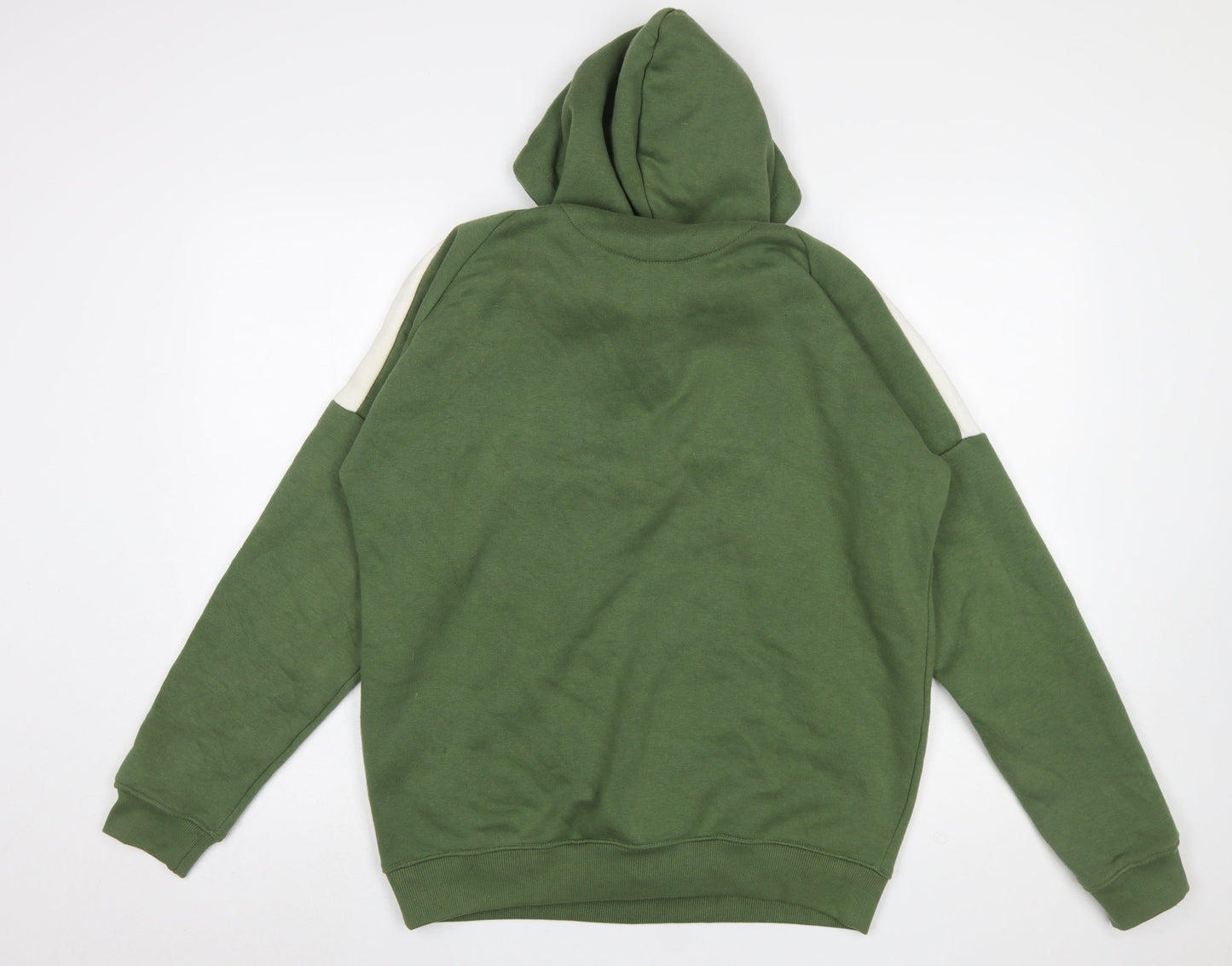 Mens UK Size M boohooMAN Green 1/2 Zip Hoodie