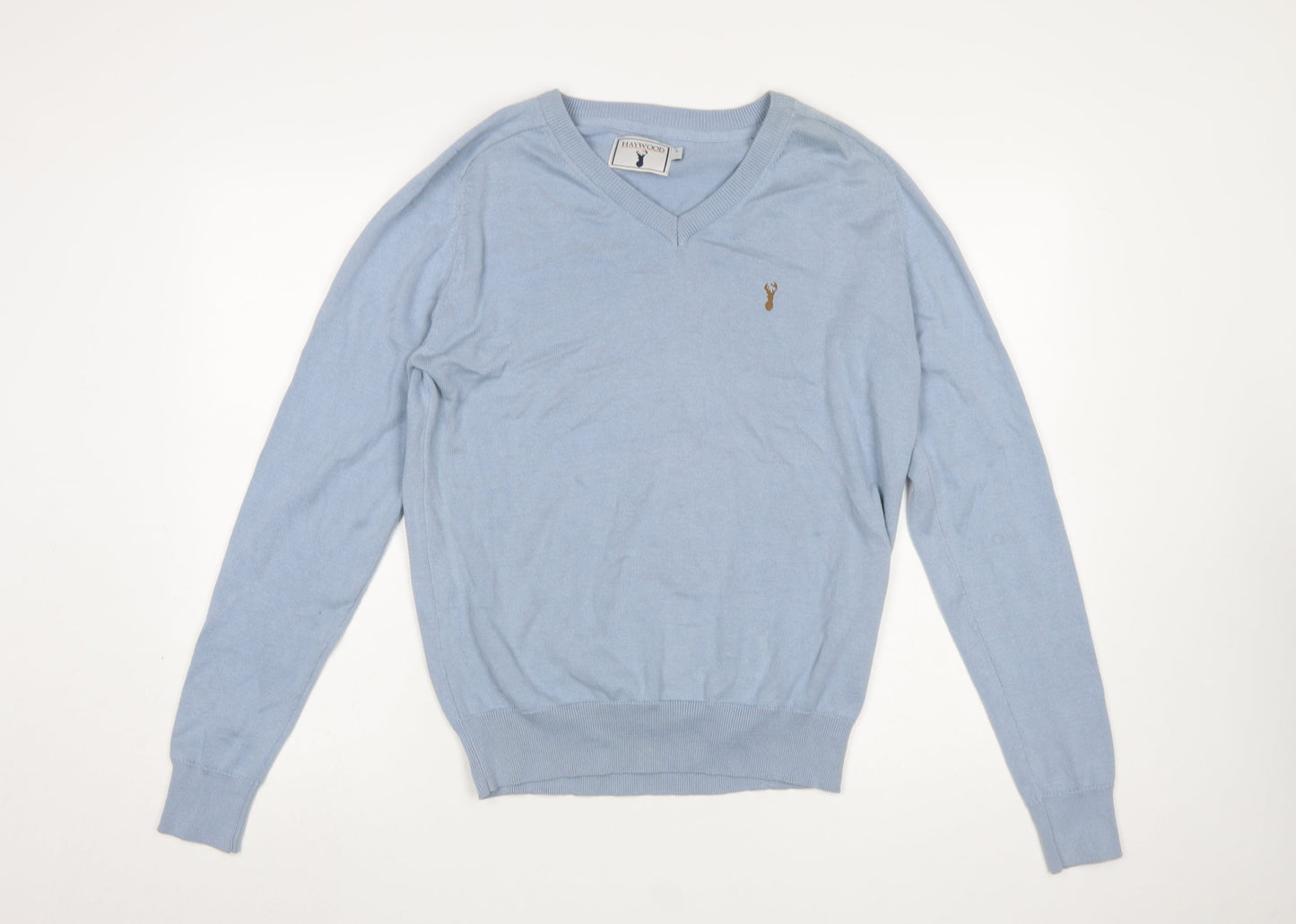 Mens UK Size L HAYWOOD Blue Pullover Jumper
