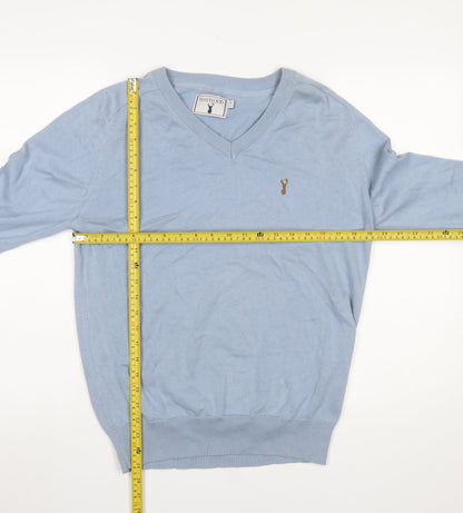 Mens UK Size L HAYWOOD Blue Pullover Jumper