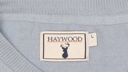Mens UK Size L HAYWOOD Blue Pullover Jumper