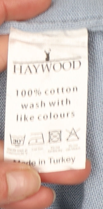 Mens UK Size L HAYWOOD Blue Pullover Jumper