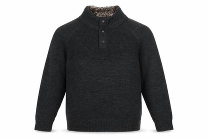 Mens UK Size XL F&F Black Henley Jumper