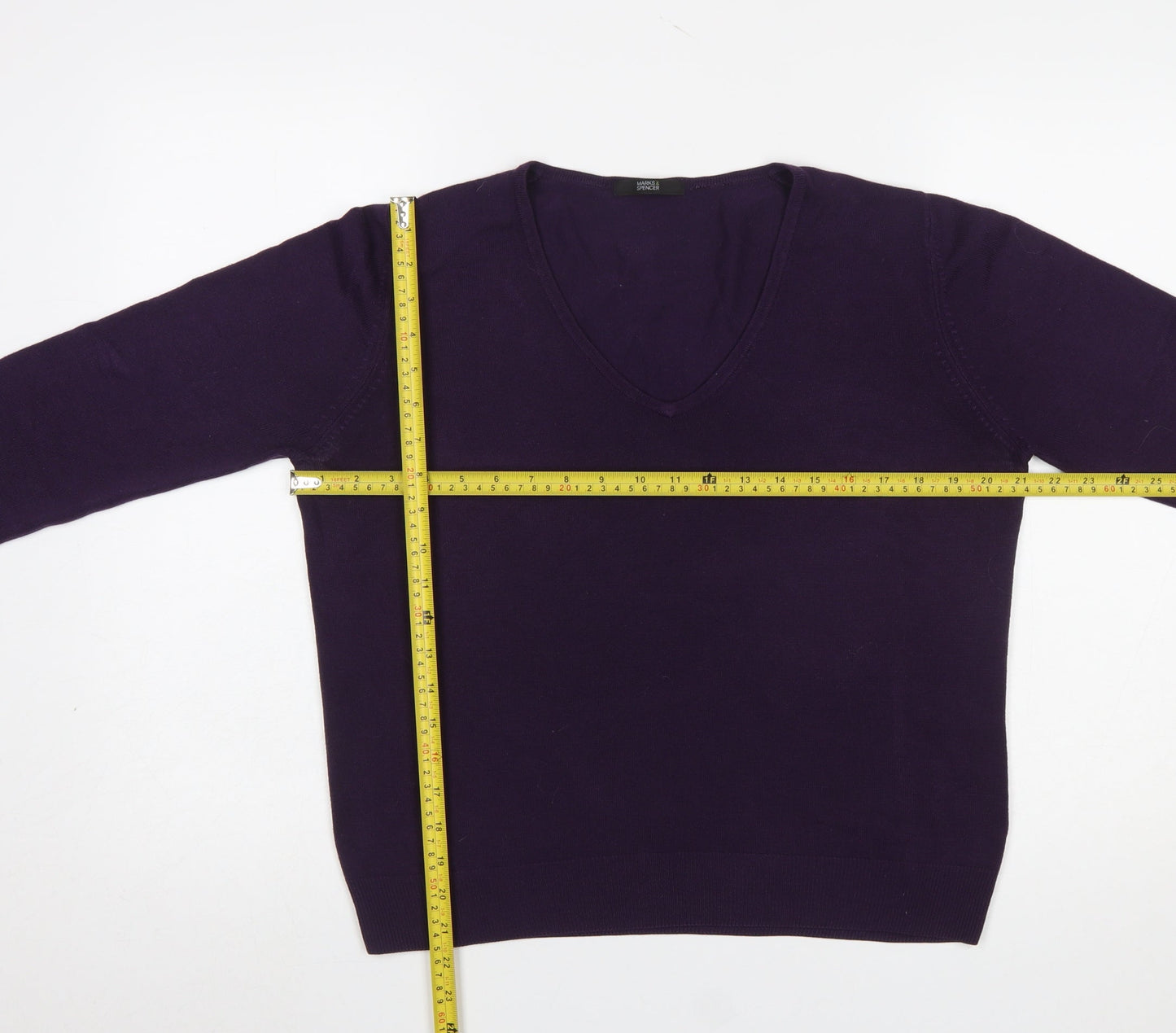 Womens UK Size 14 Marks and Spencer Purple Pullover Jumper
