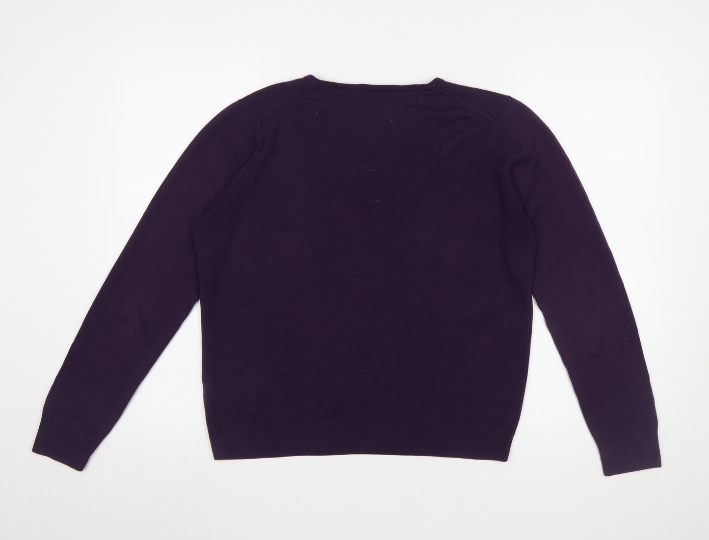 Womens UK Size 14 Marks and Spencer Purple Pullover Jumper