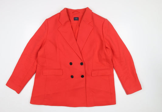Womens UK Size 20 Marks and Spencer Regular Red Suit Jacket