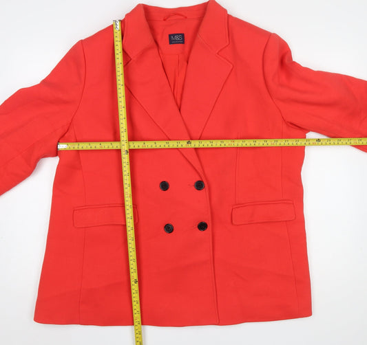 Womens UK Size 20 Marks and Spencer Regular Red Suit Jacket