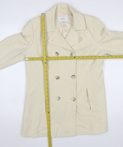 Womens UK Size 14 NEXT Beige Pea Coat