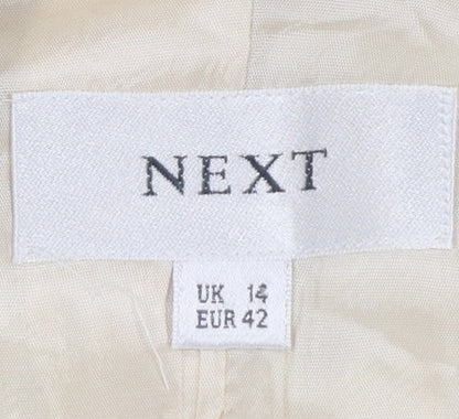 Womens UK Size 14 NEXT Beige Pea Coat
