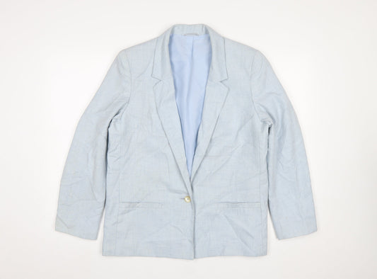 Womens UK Size 14 Marks and Spencer Regular Blue Blazer