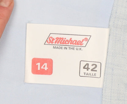 Womens UK Size 14 Marks and Spencer Regular Blue Blazer