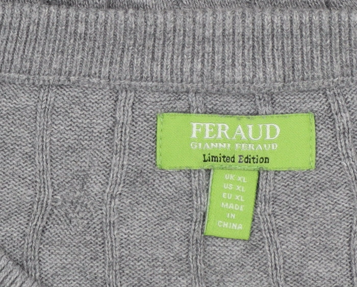 Mens UK Size XL Feraud Grey Pullover Jumper