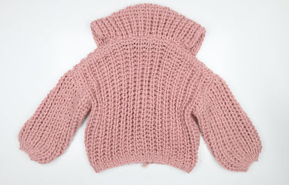 Womens UK Size S Missguided Pink Cardigan Jumper