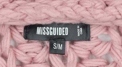 Womens UK Size S Missguided Pink Cardigan Jumper