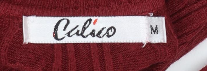 Womens UK Size M Calico Red Pullover Jumper
