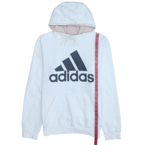 Womens UK Size M adidas White Pullover Hoodie