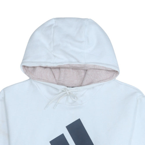 Womens UK Size M adidas White Pullover Hoodie