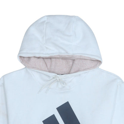 Womens UK Size M adidas White Pullover Hoodie