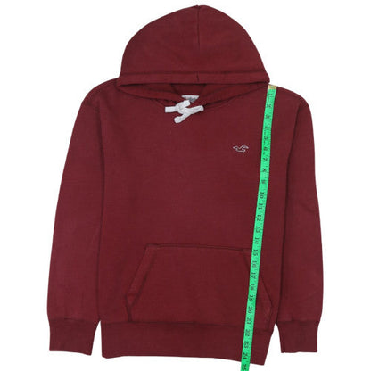 Mens UK Size S Hollister Red Pullover Hoodie