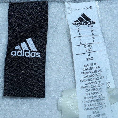 Mens UK Size 2XL adidas Grey Pullover Hoodie
