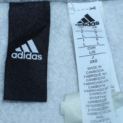 Mens UK Size 2XL adidas Grey Pullover Hoodie
