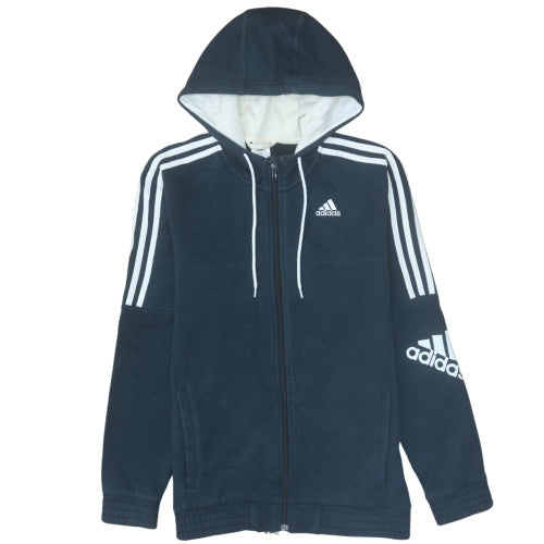 Mens UK Size S adidas Blue Full Zip Hoodie