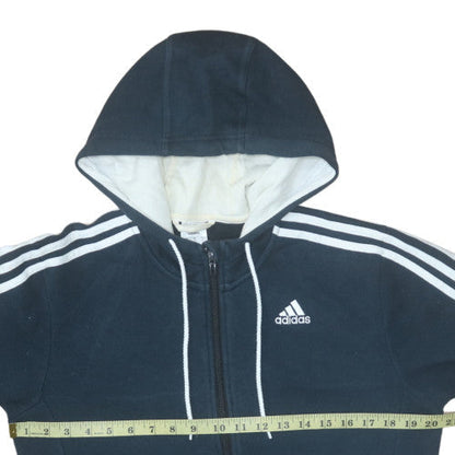 Mens UK Size S adidas Blue Full Zip Hoodie