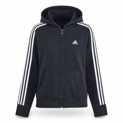 Womens UK Size 10 adidas Black Full Zip Hoodie