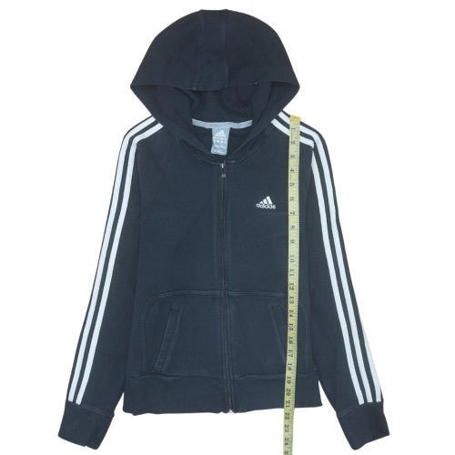 Womens UK Size 10 adidas Black Full Zip Hoodie