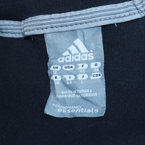 Womens UK Size 10 adidas Black Full Zip Hoodie
