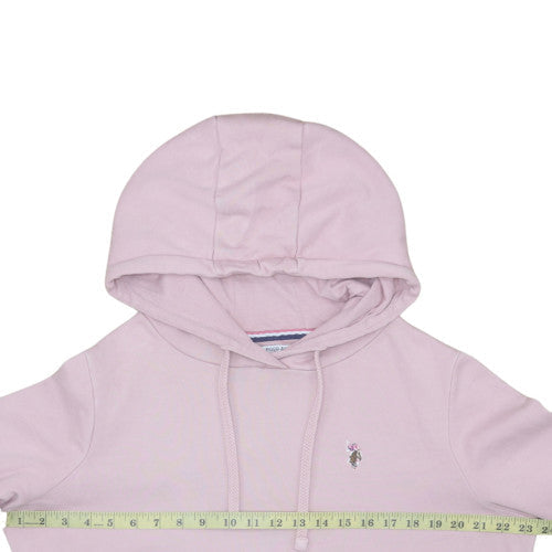 Womens UK Size M U.S. Polo Assn. Pink Pullover Hoodie