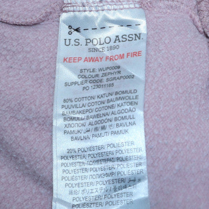 Womens UK Size M U.S. Polo Assn. Pink Pullover Hoodie