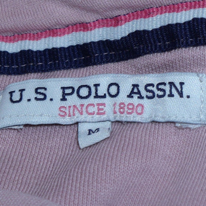 Womens UK Size M U.S. Polo Assn. Pink Pullover Hoodie