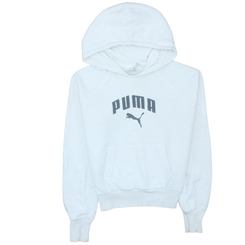 Womens UK Size M PUMA White Pullover Hoodie