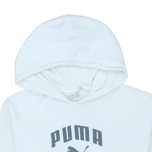 Womens UK Size M PUMA White Pullover Hoodie